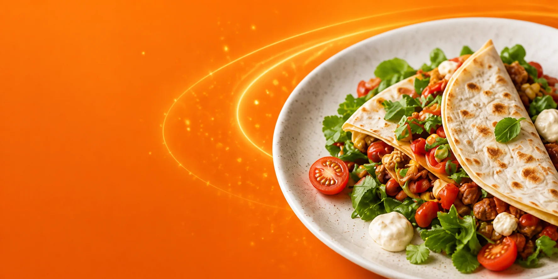 Kleurrijke wraps met verse groenten